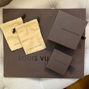 LOUIS VUITTON JEWELRY BOXES & CINCH BAGS